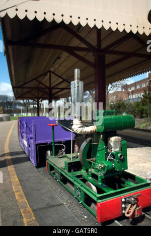 Miniature steam train,  South Marine Park South Shields Stock Photo