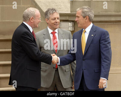 US President George Bush visits UK Stock Photo