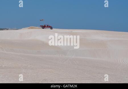 Lancelin,WA,Australia-September 28,2015:Lancelin Sand Dunes with dune buggy racing across the dunes in Lancelin, Western Australia. Stock Photo