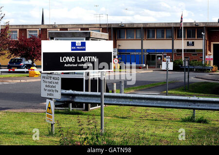 The entrance to Long Lartin prison, Worcestershire where firebrand preacher Abu Qutada is being held before his release on bail. Stock Photo