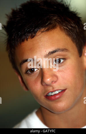 Olympics - Diving - Tom Daley Press Day - Central Park Pools. Diver Tom Daley during the Press Day at Central Park Pools, Plymouth. Stock Photo