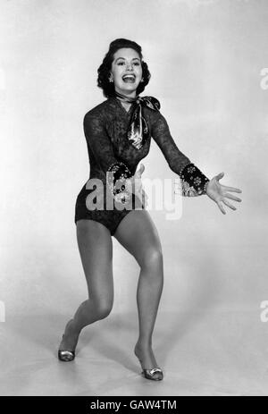 American dancer and actress Cyd Charisse as she appears in the film 'Viva Las Vegas' Stock Photo