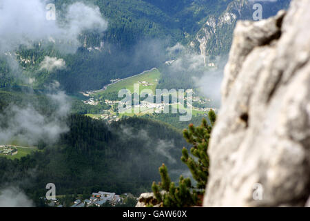 Travel stock - Salzburg - Austria. A general view from the 'Eagles Nest' in Berchtesgarden, Germany, built for Adolf Hitler's 50th Birthday Stock Photo