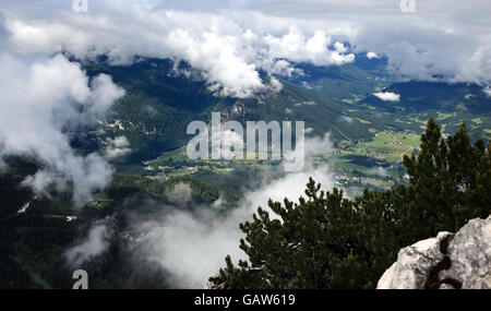 A general view from the 'Eagles Nest' in Berchtesgarden, Germany, built for Adolf Hitler's 50th Birthday Stock Photo