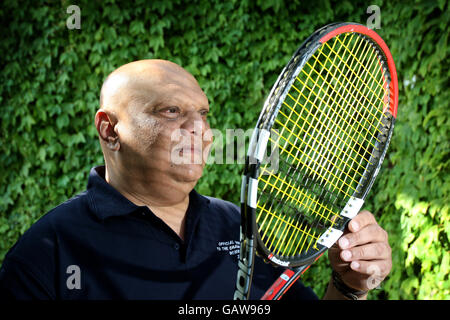 Racket Stringer Dip Patel pictured at the All England Tennis Club where ...