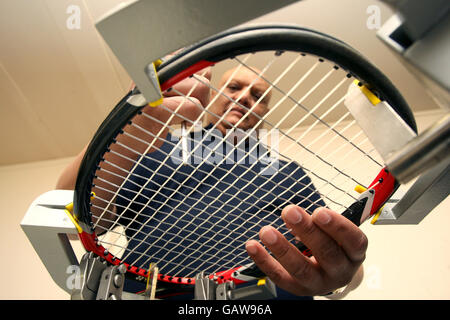 Racket Stringer Dip Patel pictured at the All England Tennis Club where ...