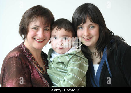 Anette Kinne with her son Alexander, 3, and daughter Genevive, 15, at the launch of RehabCare's investigative report into the social support needs of families who experience rare disorders on the island of Ireland, at the Science Gallery, Naughton Institute, Trinity College, Dublin, today.