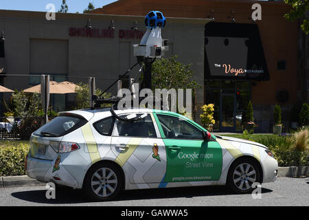 Mountain View, US. 21st May, 2016. A car of Googlel with special cameras for the Google Street View service can be seen in Mountain View, US, 21 May 2016. PHOTO: ANDREJ SOKOLOW/dpa/Alamy Live News Stock Photo