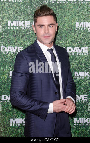 Parramatta, Australia - 6th July 2016: Zac Efron, Adam Devine, Sophie Monk and Ksenija Lukich arrive for the Mike and Dave Need Wedding Dates Movie Premiere which took place in Sydney suburb Parramatta. Pictured is Zac Efron.  Credit:  mjmediabox/Alamy Live News Stock Photo