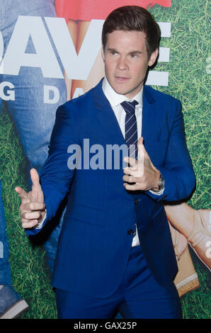 Parramatta, Australia - 6th July 2016: Zac Efron, Adam Devine, Sophie Monk and Ksenija Lukich arrive for the Mike and Dave Need Wedding Dates Movie Premiere which took place in Sydney suburb Parramatta. Pictured is Adam Devine.  Credit:  mjmediabox/Alamy Live News Stock Photo