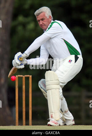 David Smith, Leicestershire County Cricket Club Cheif Executive, during a charity match between the Duke of Rutland XI and the Sir Richard Hadlee XI, at Belvoir Cricket Club. Stock Photo