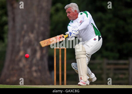 David Smith, Leicestershire County Cricket Club Cheif Executive, during a charity match between the Duke of Rutland XI and the Sir Richard Hadlee XI, at Belvoir Cricket Club. Stock Photo