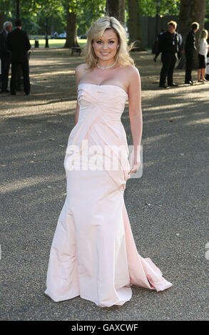 Katherine Jenkins arrives at a dinner in honour of Nelson Mandela's 90th birthday, in Hyde park, central London. Stock Photo