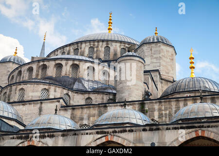 Blue Mosque or Sultan Ahmed Mosque, it is a historic mosque located in Istanbul, Turkey, one of the most popular city landmarks. Stock Photo