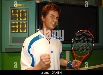 A waxwork of British tennis player Andy Murray at madame Tussauds in central London.