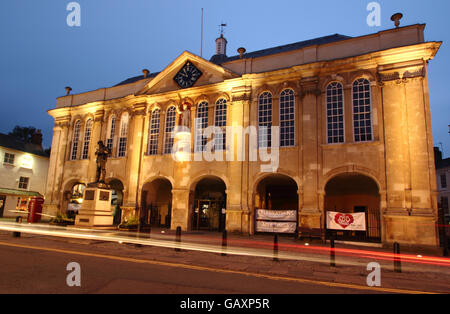 Shire Hall, a prominent Grade I listed building in the centre of Monmouth, South Wales, UK - 2016 Stock Photo