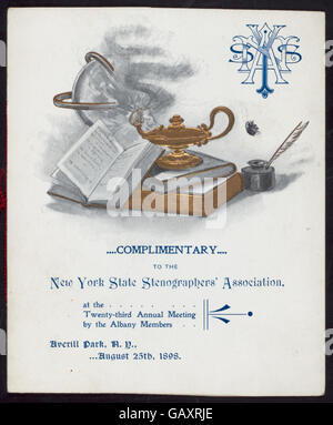 DINNER TO THE NEW YORK STATE STENOGRAPHERS' ASSOCIATION (held by) ALBANY MEMBERS OF THE NEW YORK STATE STENOGRAPHERS'ASSOCIATION (at)  AVERILL PARK, NY  ( Hades-271283-467443) Stock Photo