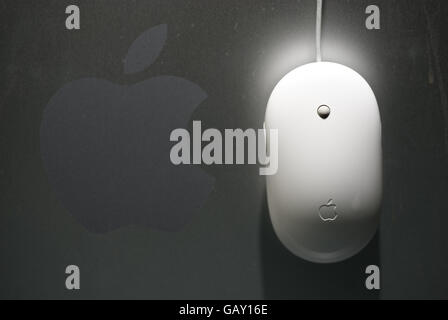 Technology Stock. An Apple computer mouse Stock Photo