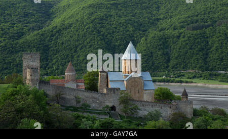 Ananuri castle complex is situated on Zhinvali Reservoir in Georgia. Stock Photo