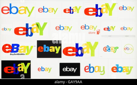 Screenshot of the ebay logo Stock Photo