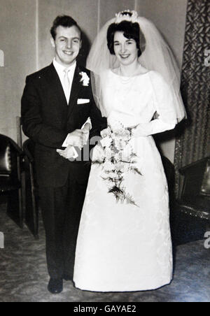 The wedding photograph of Ann and Ian Gillanders dated 30 December 1964, Ian later died during the Pipa Alpha disaster. Stock Photo