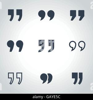 Vector black quote icon set Stock Vector