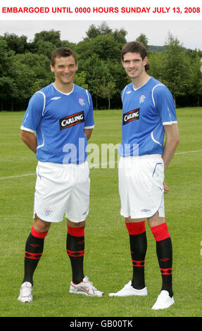 Soccer - Rangers Launch New Home Strip - Murray Park Stock Photo