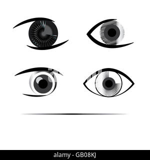 Creative human eyes grayscale Stock Photo