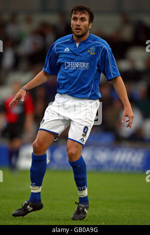 Soccer - Pre-Season Friendly - Macclesfield Town v Blackburn Rovers - Moss Rose Stadium Stock Photo