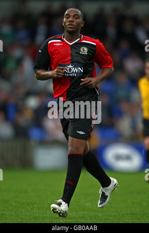 Soccer - Pre-Season Friendly - Macclesfield Town v Blackburn Rovers - Moss Rose Stadium Stock Photo