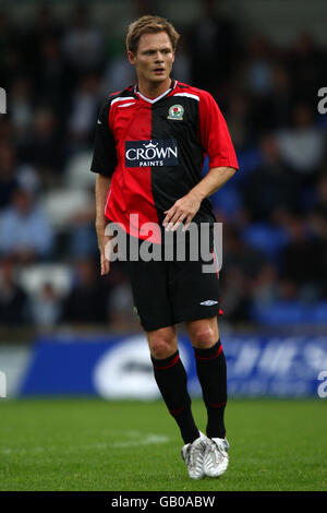 Soccer - Pre-Season Friendly - Macclesfield Town v Blackburn Rovers - Moss Rose Stadium Stock Photo