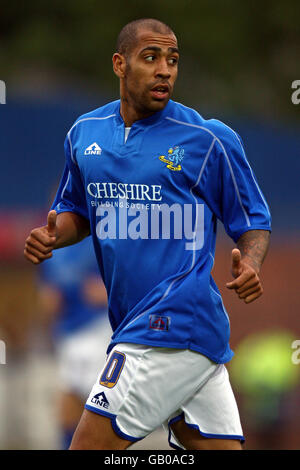 Soccer - Pre-Season Friendly - Macclesfield Town v Blackburn Rovers - Moss Rose Stadium Stock Photo