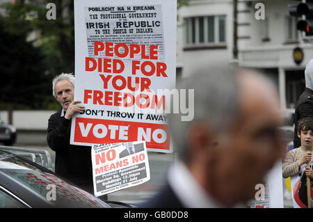 French President Sarkozy visits Ireland Stock Photo