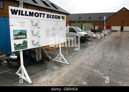 Horse Racing - Grandstand Redevelopment - Epsom Downs Racecourse Stock Photo