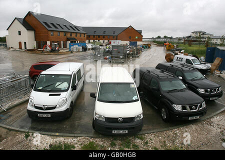 Horse Racing - Grandstand Redevelopment - Epsom Downs Racecourse Stock Photo