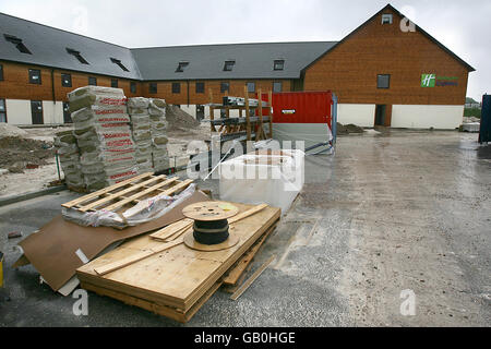 Horse Racing - Grandstand Redevelopment - Epsom Downs Racecourse Stock Photo