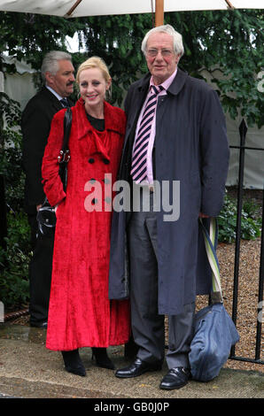 Sir David Frost Hosts Annual Summer Bash - Chelsea. Barry Norman and daughter arrive at Sir David Frost's Summer Garden Party, in Carlyle Square, west London. Stock Photo