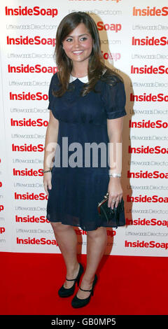 Jenna Louise Coleman arrives for the Inside Soap Nominations party at the Oyster Bar and Restaurant, Great John Street, Manchester. Stock Photo