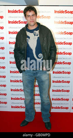 Jake Hendriks arrives for the Inside Soap Nominations party at the Oyster Bar and Restaurant, Great John Street, Manchester. Stock Photo