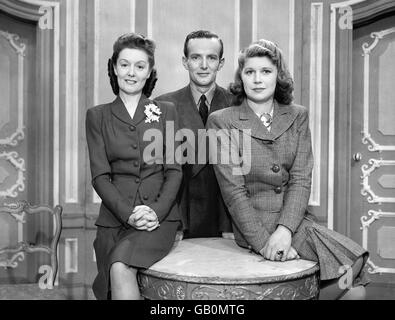Winifred Shotter, McDonald Hobley and Jasmine Bligh - Television - Alexandra Palace Stock Photo