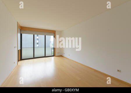 Empty room with big window Stock Photo