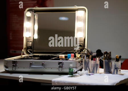 Make up kit case with integrated lighting Stock Photo