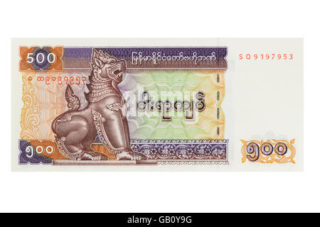 Burmese 500 Kyat Banknote - Myanmar Stock Photo - Alamy