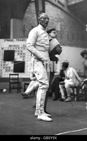 London Olympic Games 1948 - Fencing - Wembley - Palace of Engineering Stock Photo