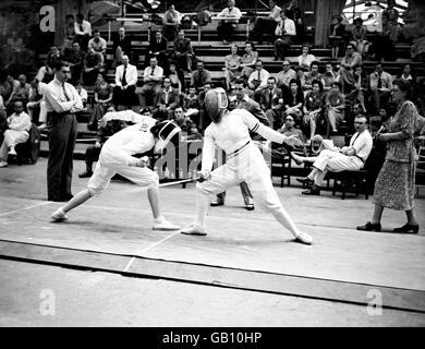 London Olympic Games 1948 - Fencing - Palace of Engineering Stock Photo