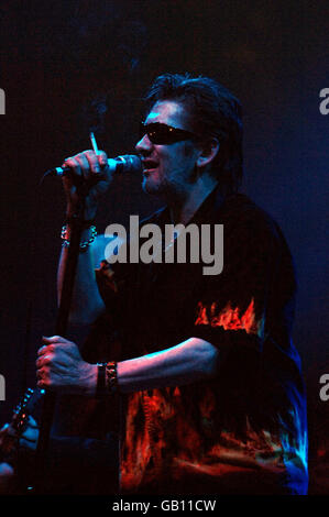 T in the Park festival 2008 - Scotland. Shane MacGowan of The Pogues performs at the T in the Park music festival near Kinross in Scotland. Stock Photo