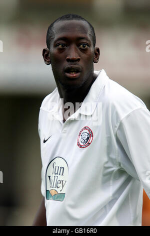 Soccer - Friendly - Hereford United v Wolverhampton Wanderers - Edgar Street Athletic Ground. Toumani Diagouraga, Hereford United Stock Photo