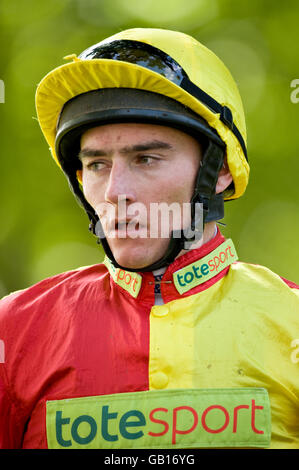 Horse Racing - Family Fun Raceday - Haydock Park. Daniel Tudhope, jockey Stock Photo