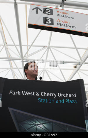 Park West/Cherry Orchard station officially opened Stock Photo