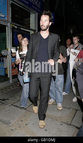 Keanu Reeves leaving the press night of 'The Female of the Species' at the Vaudeville Theatre in central London. Stock Photo